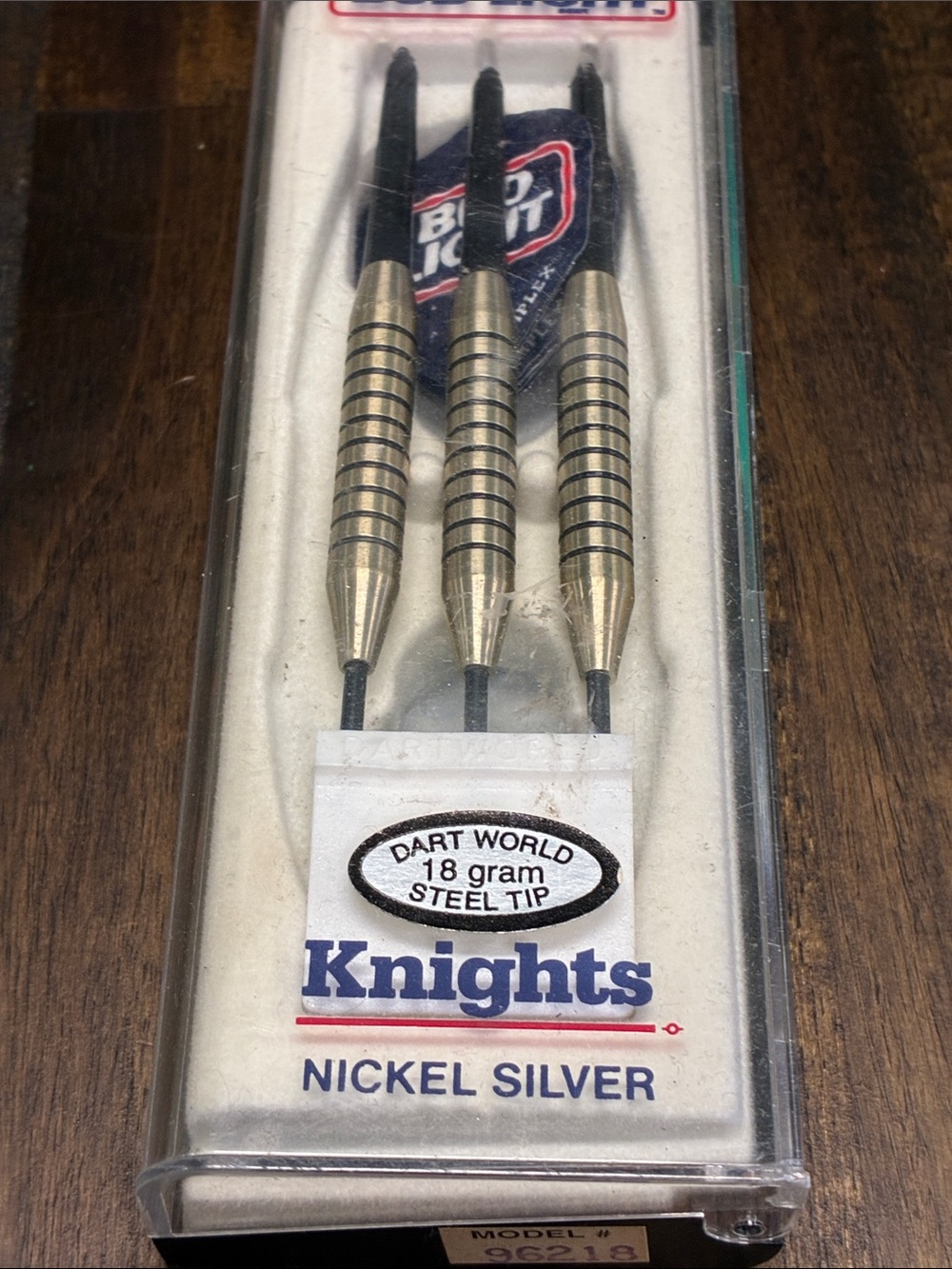 Bud Light Nickel Silver Steel Tip Darts - Silver (18g)